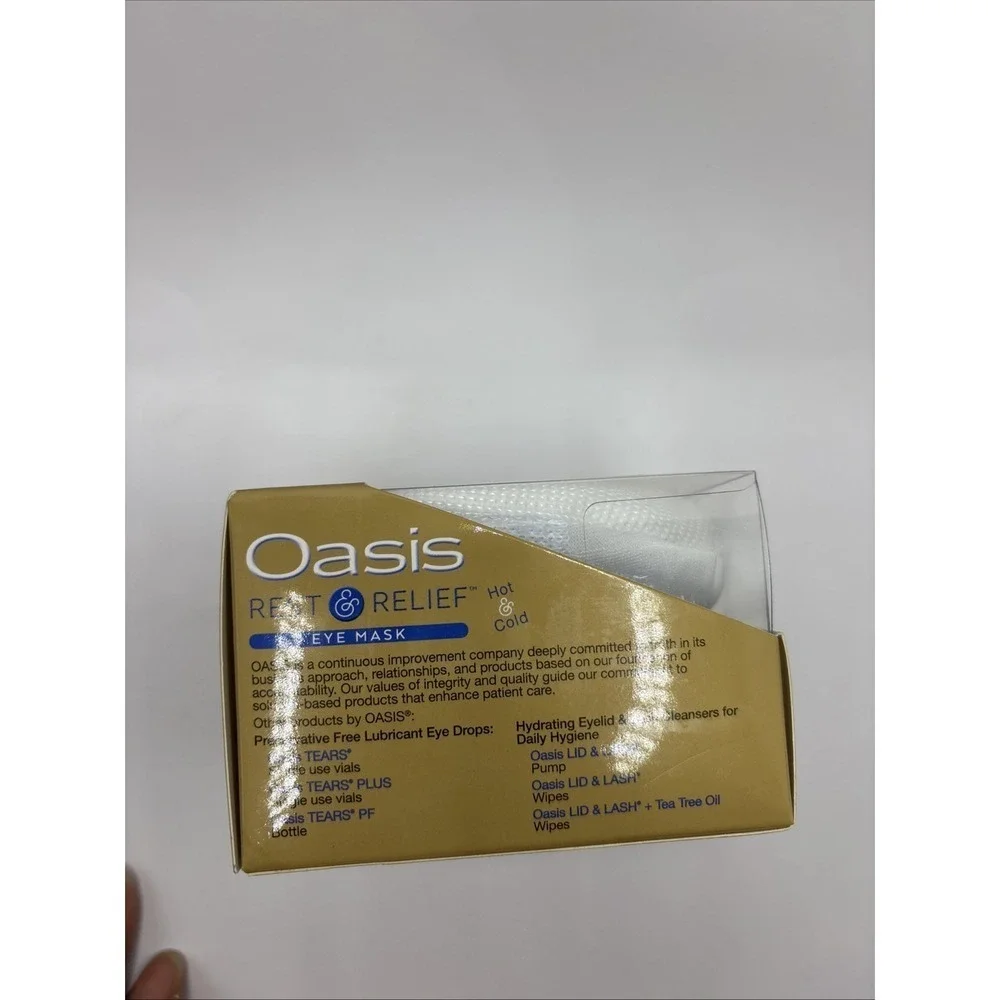 OASIS Eye Mask Rest & Relief Hot & Cold Therapy Relief For Dry Eye Symptoms